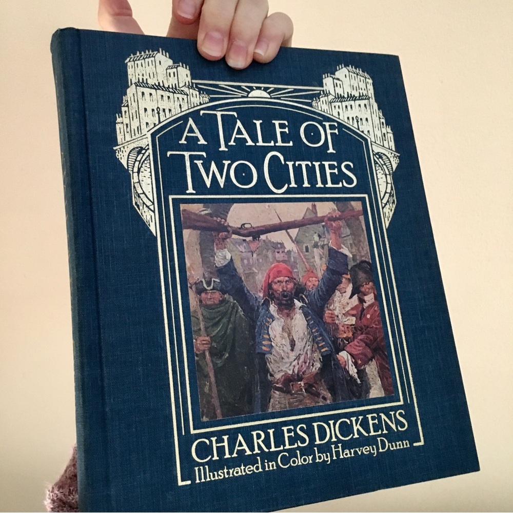 SOLD Vintage 1988 Tale of Two Cities Hardcover Book | Color Illustrations